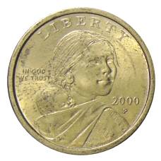 Монета 1 доллар 2000 года P США «Сакагавея — Парящий Орел» (аверс)