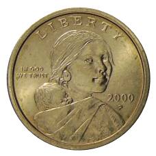 Монета 1 доллар 2000 года P США «Сакагавея — Парящий Орел» (аверс)