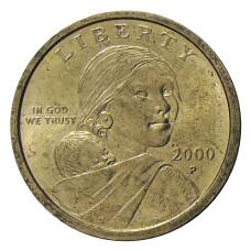 Монета 1 доллар 2000 года P США «Сакагавея — Парящий Орел» (аверс)