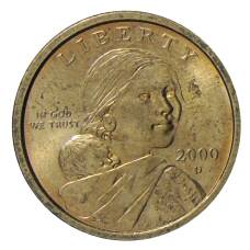 Монета 1 доллар 2000 года D США «Сакагавея — Парящий Орел» (аверс)