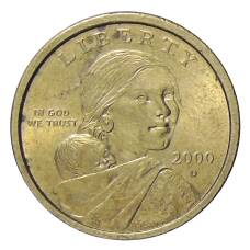Монета 1 доллар 2000 года D США «Сакагавея — Парящий Орел» (аверс)