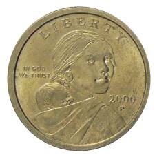 Монета 1 доллар 2000 года P США «Сакагавея — Парящий Орел» (аверс)