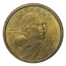 Монета 1 доллар 2000 года P США «Сакагавея — Парящий Орел» (аверс)