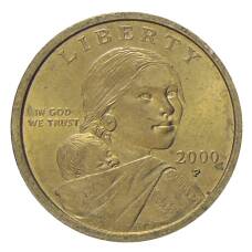 Монета 1 доллар 2000 года P США «Сакагавея — Парящий Орел» (аверс)