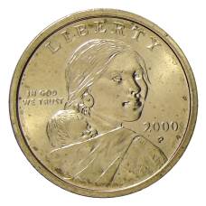 Монета 1 доллар 2000 года P США «Сакагавея — Парящий Орел» (аверс)