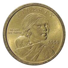 Монета 1 доллар 2000 года P США «Сакагавея — Парящий Орел» (аверс)