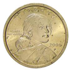 Монета 1 доллар 2000 года P США «Сакагавея — Парящий Орел» (аверс)