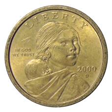 Монета 1 доллар 2000 года D США «Сакагавея — Парящий Орел» (аверс)