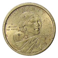 Монета 1 доллар 2000 года P США «Сакагавея — Парящий Орел» (аверс)