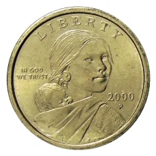 Монета 1 доллар 2000 года P США «Сакагавея — Парящий Орел» (аверс)