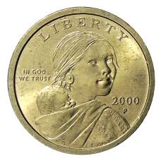 Монета 1 доллар 2000 года P США «Сакагавея — Парящий Орел» (аверс)