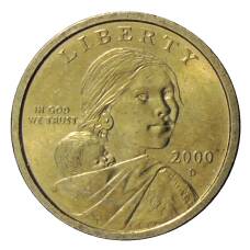 Монета 1 доллар 2000 года D США «Сакагавея — Парящий Орел» (аверс)