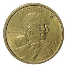 Монета 1 доллар 2000 года P США «Сакагавея — Парящий Орел» (аверс)