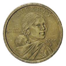 Монета 1 доллар 2000 года P США «Сакагавея — Парящий Орел» (аверс)