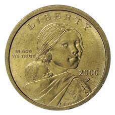 Монета 1 доллар 2000 года P США «Сакагавея — Парящий Орел» (аверс)