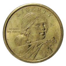 Монета 1 доллар 2000 года P США «Сакагавея — Парящий Орел» (аверс)