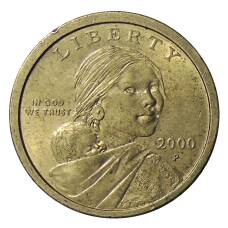 Монета 1 доллар 2000 года P США «Сакагавея — Парящий Орел» (аверс)