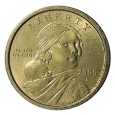 Монета 1 доллар 2000 года D США «Сакагавея — Парящий Орел» (аверс)