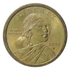 Монета 1 доллар 2000 года P США «Сакагавея — Парящий Орел» (аверс)