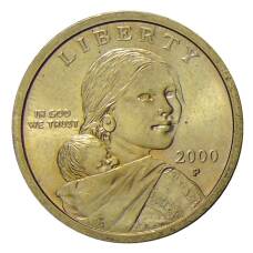 Монета 1 доллар 2000 года P США «Сакагавея — Парящий Орел» (аверс)