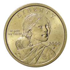 Монета 1 доллар 2000 года P США «Сакагавея — Парящий Орел» (аверс)