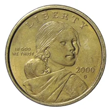 Монета 1 доллар 2000 года D США «Сакагавея — Парящий Орел» (аверс)