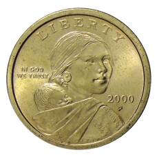 Монета 1 доллар 2000 года P США «Сакагавея — Парящий Орел» (аверс)
