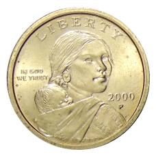 Монета 1 доллар 2000 года P США «Сакагавея — Парящий Орел» (аверс)