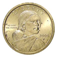 Монета 1 доллар 2000 года P США «Сакагавея — Парящий Орел» (аверс)