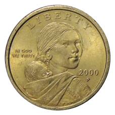 Монета 1 доллар 2000 года P США «Сакагавея — Парящий Орел» (аверс)