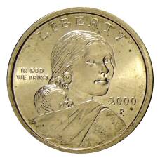 Монета 1 доллар 2000 года P США «Сакагавея — Парящий Орел» (аверс)