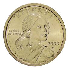 Монета 1 доллар 2000 года P США «Сакагавея — Парящий Орел» (аверс)