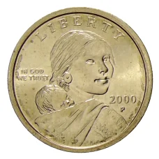 Монета 1 доллар 2000 года P США «Сакагавея — Парящий Орел» (аверс)