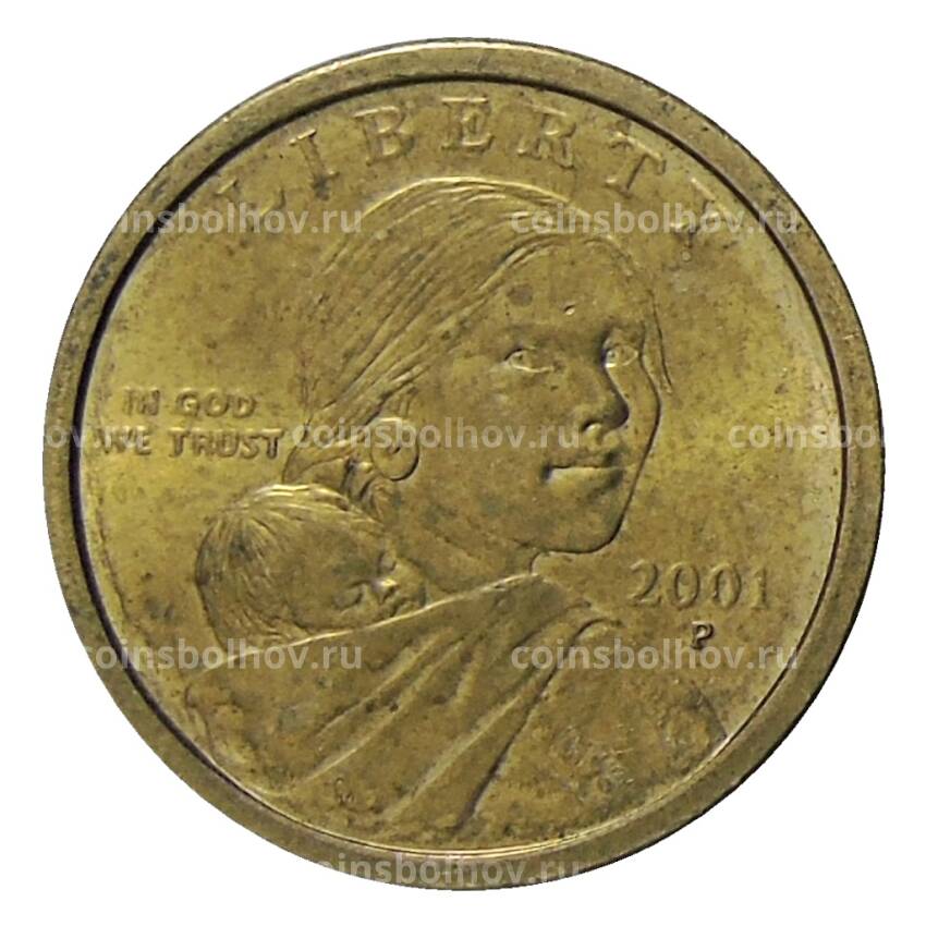 Монета 1 доллар 2001 года P США «Сакагавея — Парящий Орел»