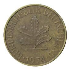 Монета 10 пфеннигов 1974 года G Германия (аверс)