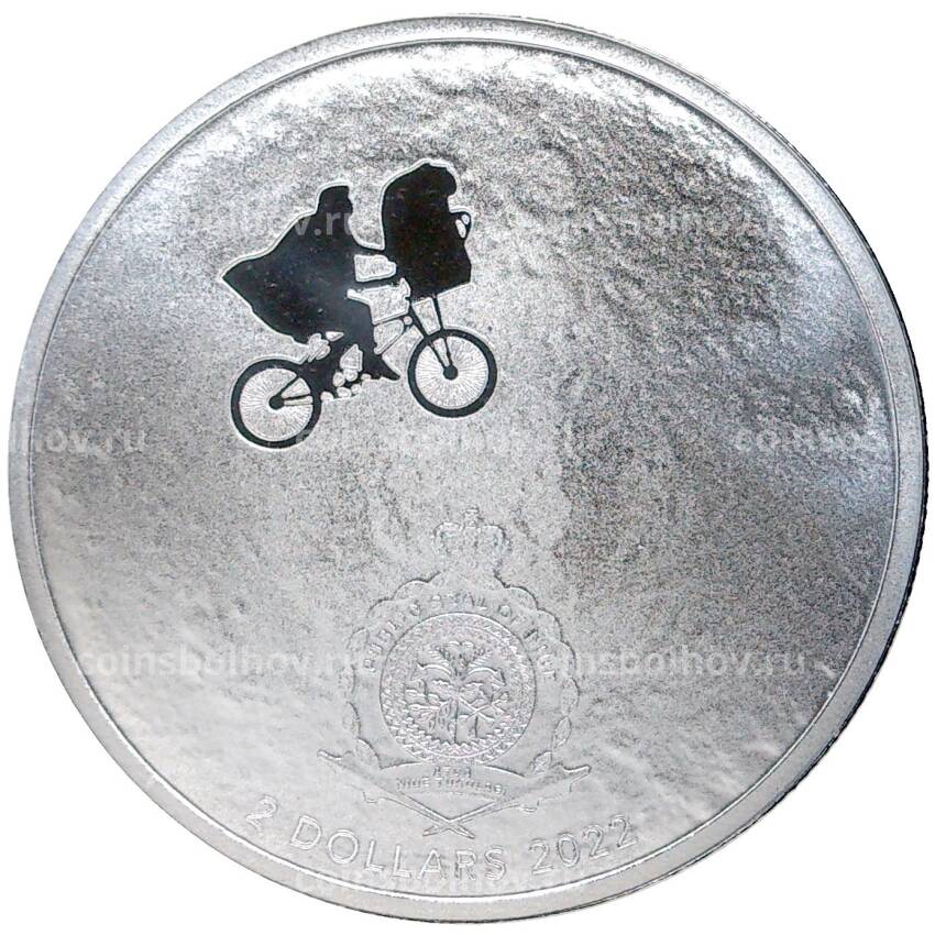 Монета 2 доллара 2022 года Ниуэ —  40 лет фильму «Инопланетянин» (вид 2)