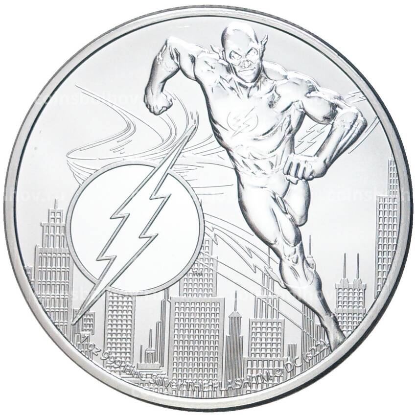 Монета 2 доллара 2022 года Ниуэ —  DC Comics — Флэш