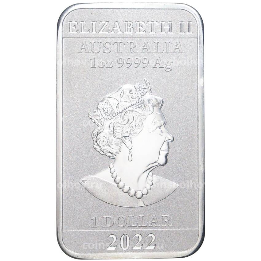 Монета 1 доллар 2022 года Австралия —  Китайский дракон (вид 2)