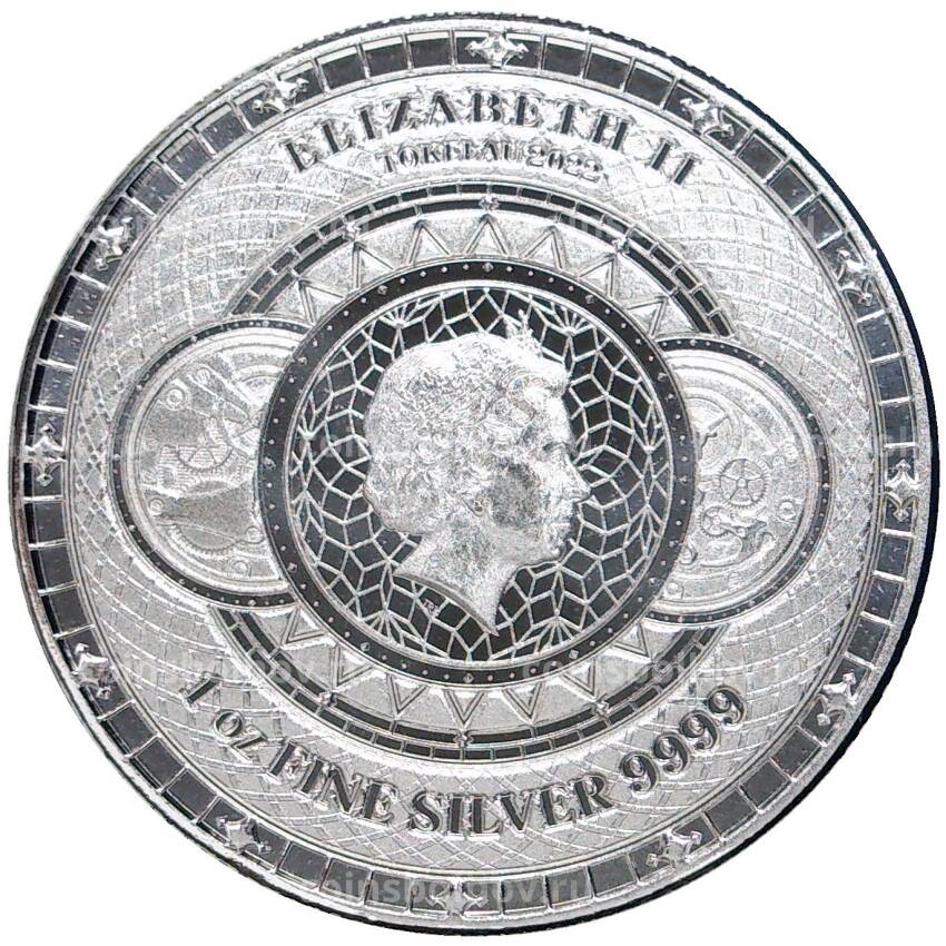 Монета 6 долларов  2022 года Токелау —  Хронос (вид 2)