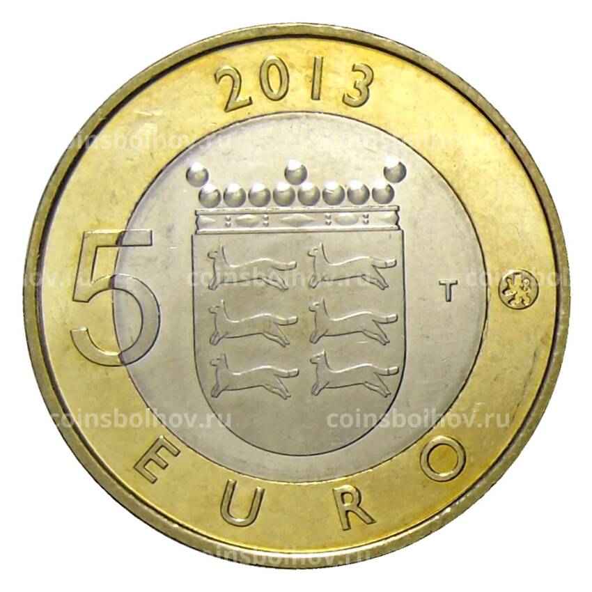 Монета 5 евро 2013 года Финляндия — Исторические регионы Финляндии. Строения — Остроботния (вид 2)