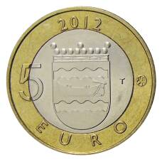 Монета 5 евро 2012 года Финляндия — Исторические регионы Финляндии. Строения — Уусимаа (реверс)