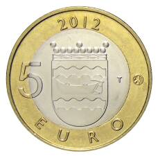 Монета 5 евро 2012 года Финляндия — Исторические регионы Финляндии. Строения — Уусимаа (реверс)