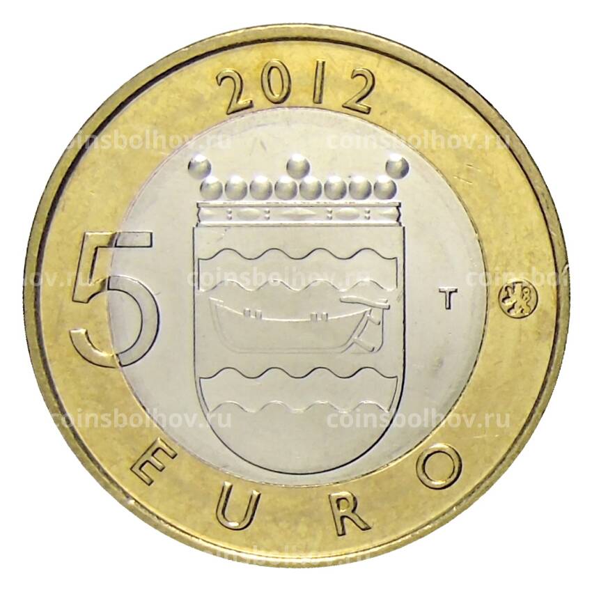 Монета 5 евро 2012 года Финляндия — Исторические регионы Финляндии. Строения — Уусимаа (вид 2)