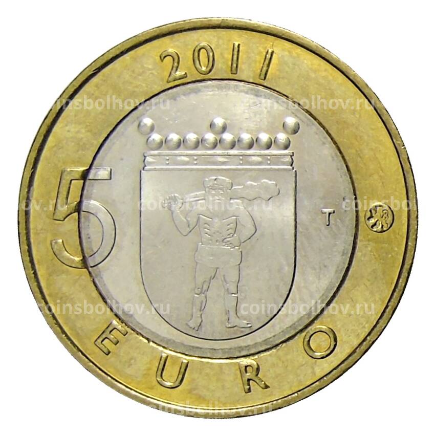 Монета 5 евро 2011 года Финляндия — Исторические регионы Финляндии — Лапландия (вид 2)