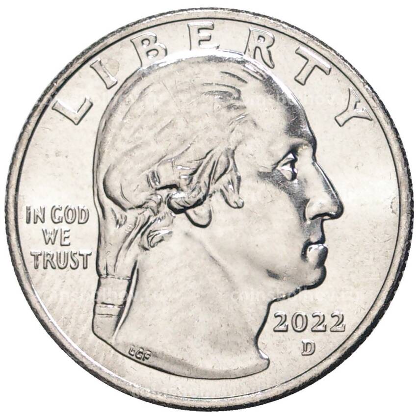 Монета 1/4 доллара (25 центов) 2022 года D США «Американские женщины — Нина Отеро-Уоррен» (вид 2)
