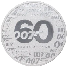 Монета 1 доллар 2022 года Тувалу «Джеймс Бонд — Агент 007 (60-летие выхода первого фильма)» (аверс)