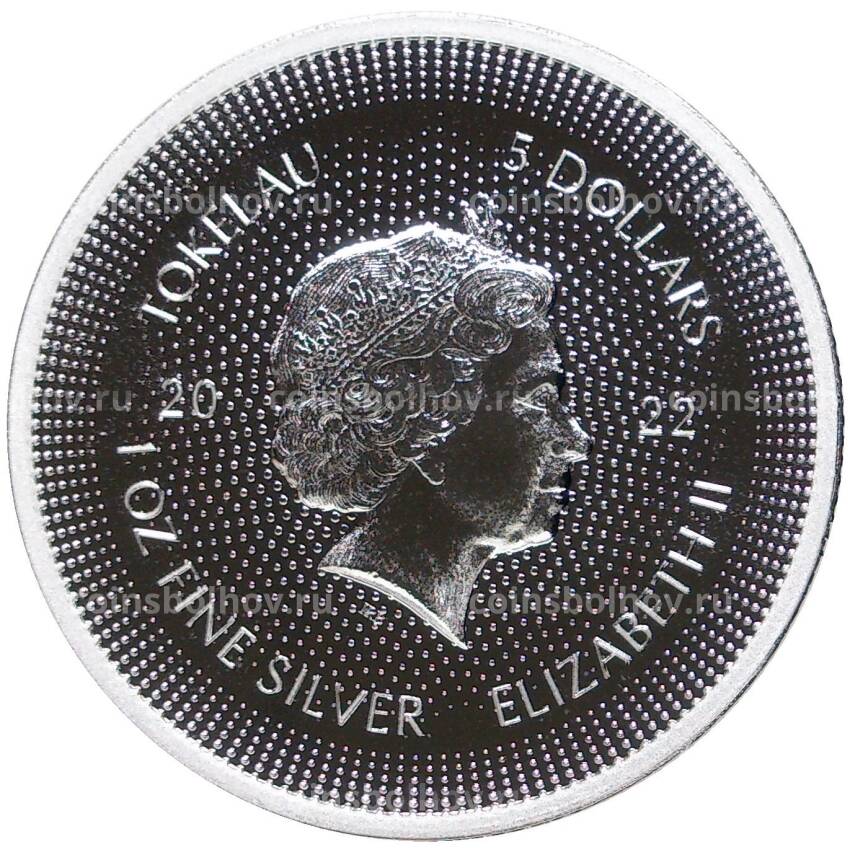 Монета 5 долларов 2022 года Токелау «Иконы — Мэрилин Монро» (вид 2)