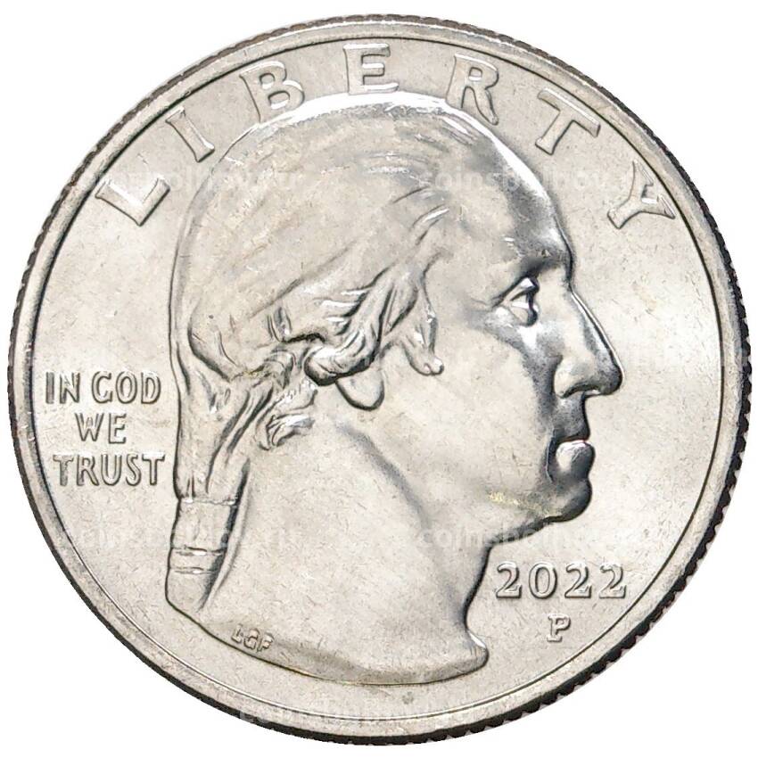 Монета 1/4 доллара (25 центов) 2022 года P США «Американские женщины —  Нина Отеро-Уоррен» (вид 2)