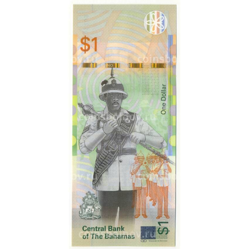 Банкнота 1 доллар 2017 года Багамские Острова (вид 2)