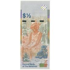 Банкнота 1/2 доллара (50 центов) 2019 года Багамские Острова (вид 2)